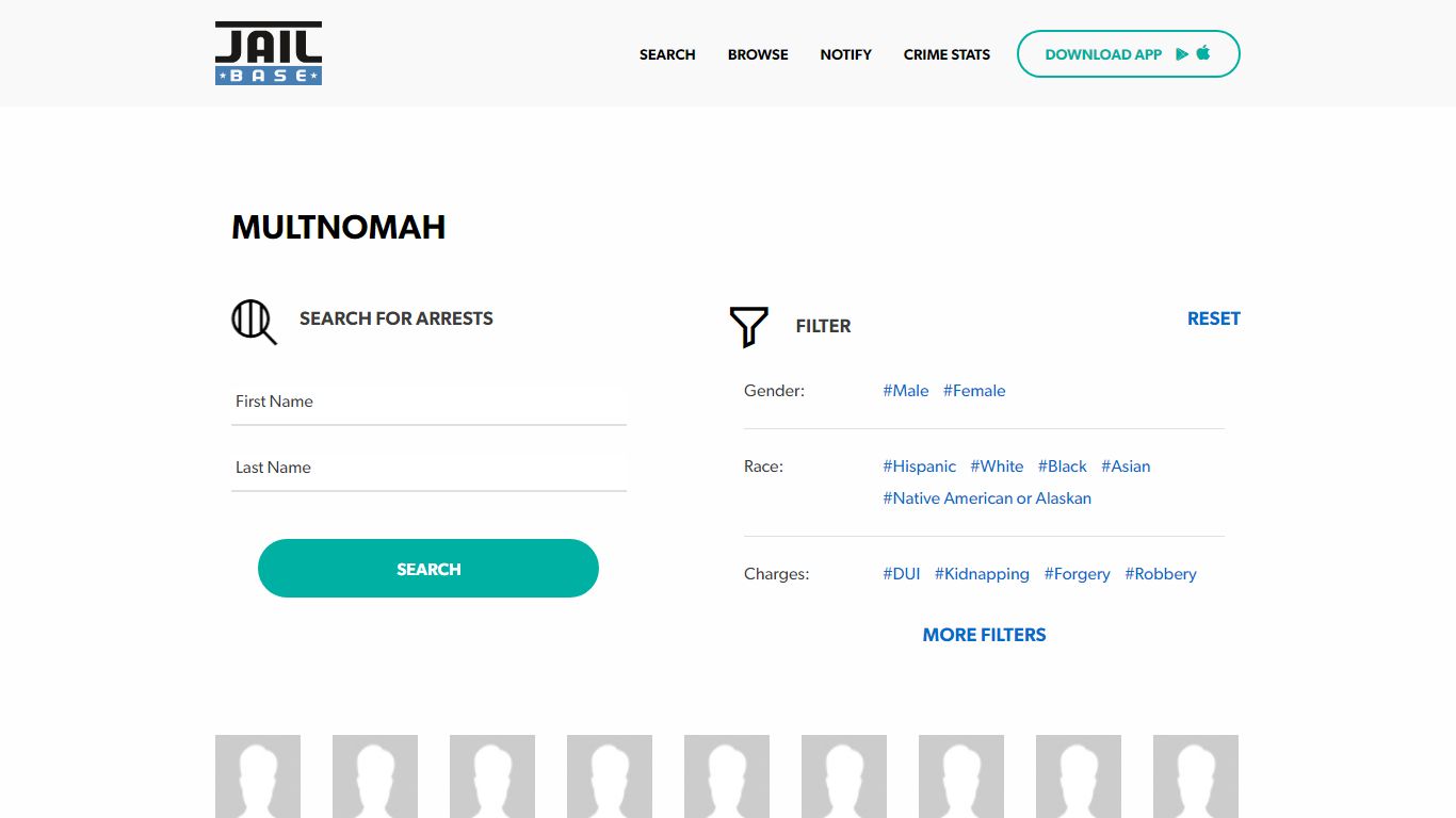 Multnomah Jail Inmate Search and Mugshots | JailBase